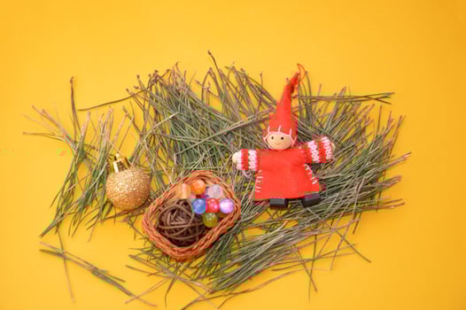 Composition of new year and christmas toys photo