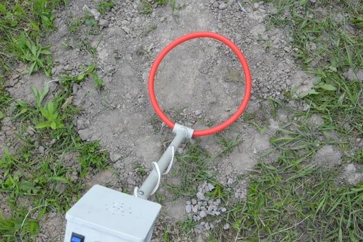 Hand held metal detector for searching for antiques photo