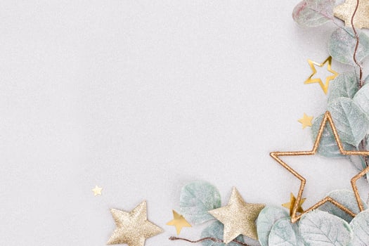 Christmas decor background. Flat lay, top view. photo