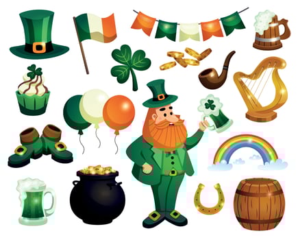 Saint Patricks Icon Set vector