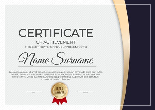 Certificate, diploma template background.Vector illustratio vector