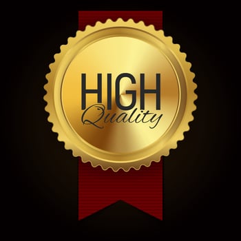 High Quality Golden Label Sign. Vector Illustration