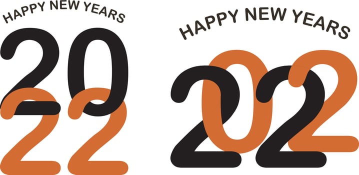 Logo Happy New Years 2022 vector