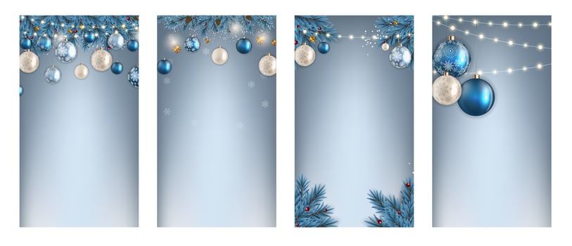 Christmas Hilidat Background for Instagram Stories Post Set. vector