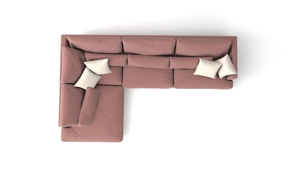 Sofa Top View furniture 3D Rendering photo
