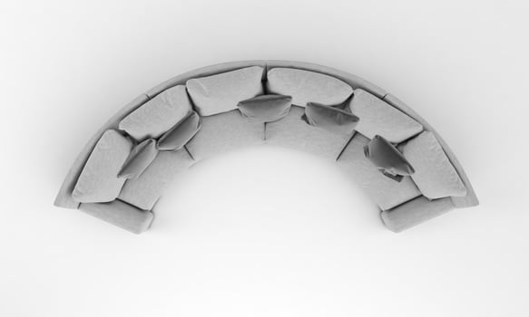 Sofa Top View furniture 3D Rendering photo