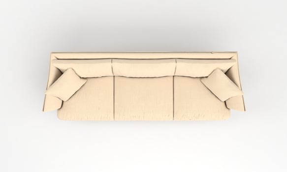 Sofa Top View furniture 3D Rendering photo