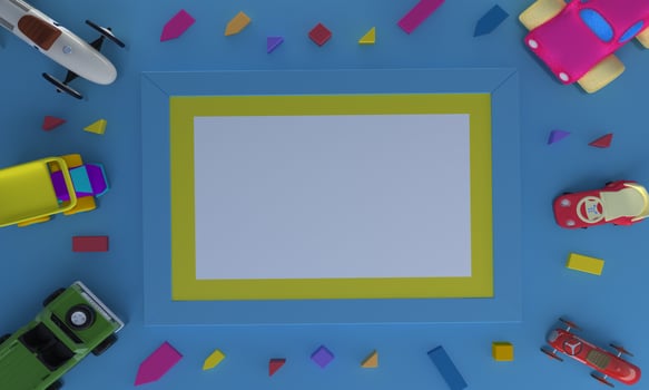 Kids photo frame Mockup Design