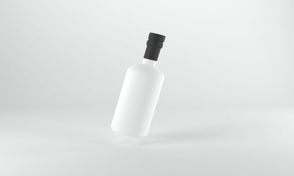 3D Rendered Bottles Mockup Template photo