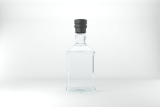 3D Rendered Bottles Mockup Template photo