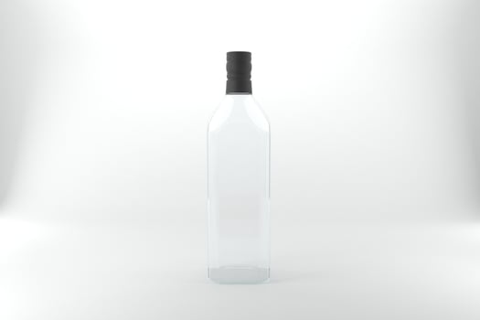 3D Rendered Bottles Mockup Template photo