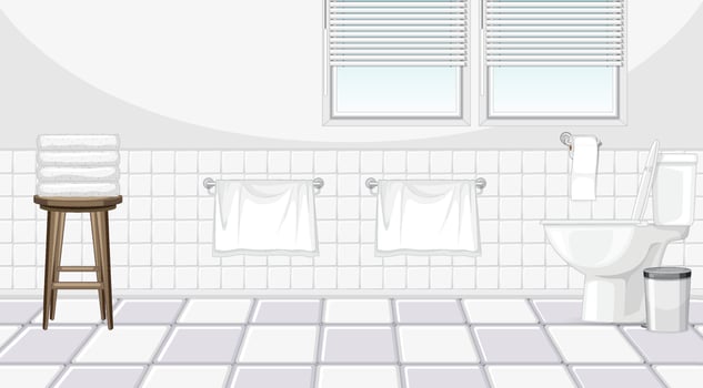 Bathroom interior design with furniture vector