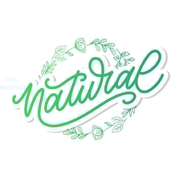 100 Natural Vector Lettering Stamp Illustration slogan calligraphy