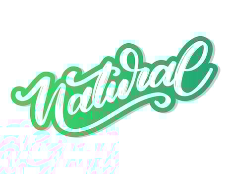 100 Natural Vector Lettering Stamp Illustration slogan calligraphy