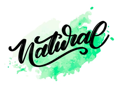100 Natural Vector Lettering Stamp Illustration slogan calligraphy