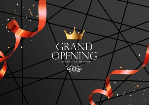 Grand Opening Luxury Invitation Banner Background. Vector Illustration
