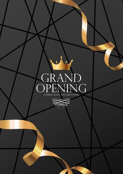 Grand Opening Luxury Invitation Banner Background. Vector Illustration