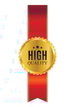 High quality golden label sign. Vector illustration
