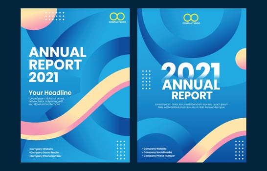 Modern Annual Report Cover Design vector