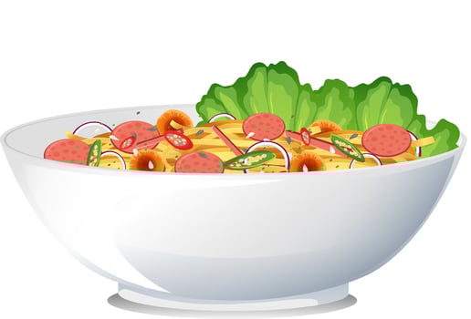 Italian cuisine with pasta dish isolated vector