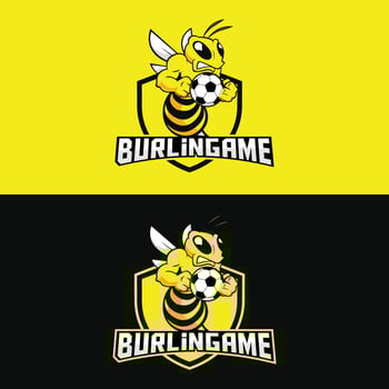 Angry Bee logo vector template and symbol Free Vector