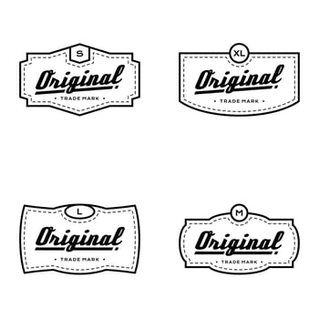 Vintage Guaranteed and Original Badges Label. Sticker and Stamp Template Vector