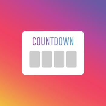 Countdown social media instagram sticker vector