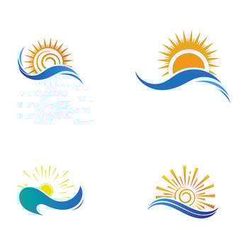sun and water wave-42 vector