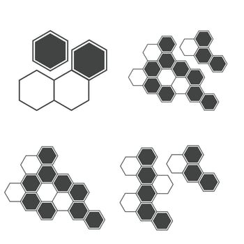 honeycomb logo illustration vector