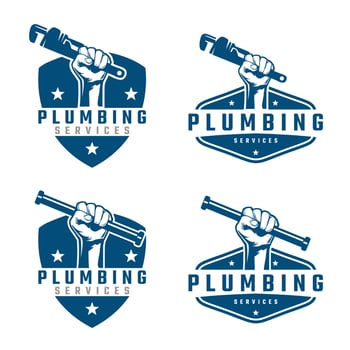 Plumbing logo template vector