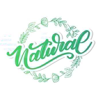 100 Natural Vector Lettering Stamp Illustration slogan calligraphy