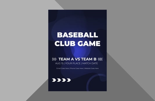 baseball tournament flyer design template. baseball sports event promotion flyer design. a4 template, brochure design, cover, flyer, poster, print-ready vector