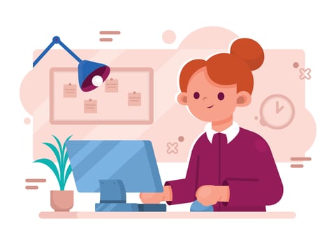 Young Employee Back to Workd Concept vector