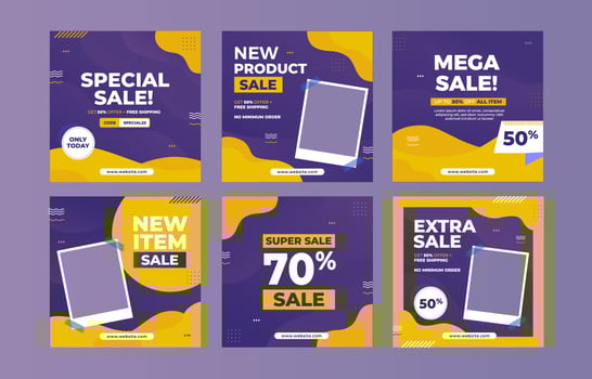 Sale Promo Social Media Post vector