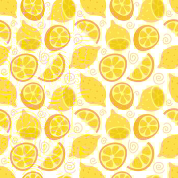 Lemon And Orange seamless pattern vector