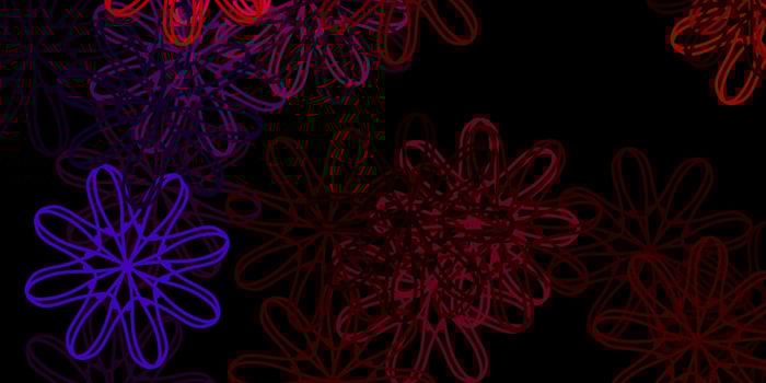 Dark Pink, Yellow vector background with random forms.