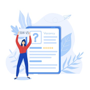Concept of hiring process. Can use for web banner, infographics. vector