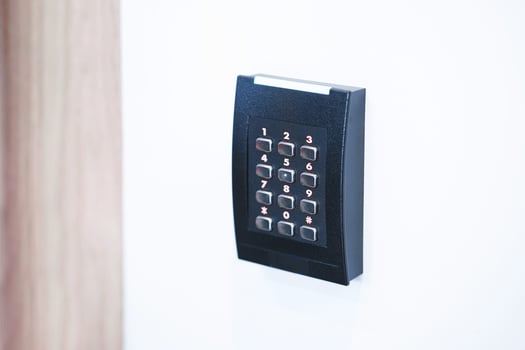 Door access control keypad with keycard reader photo