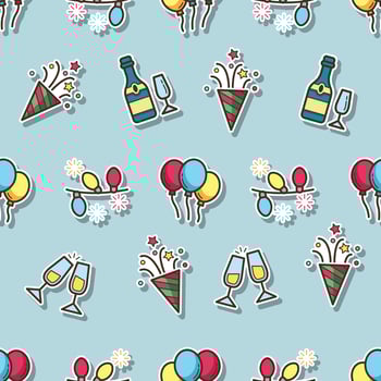 Seamless celebration in Christmas pattern vector