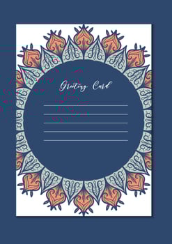 Mandala vintage template card vector