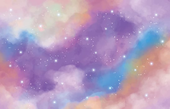 Watercolor Galaxy Background vector