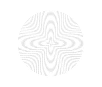 Concentric circle element. Black and white color ring. sound wave vector