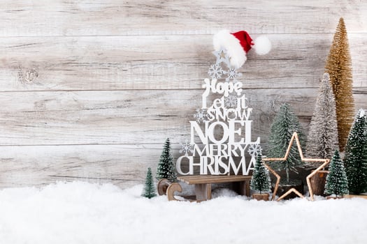 Christmas tree on wooden background photo