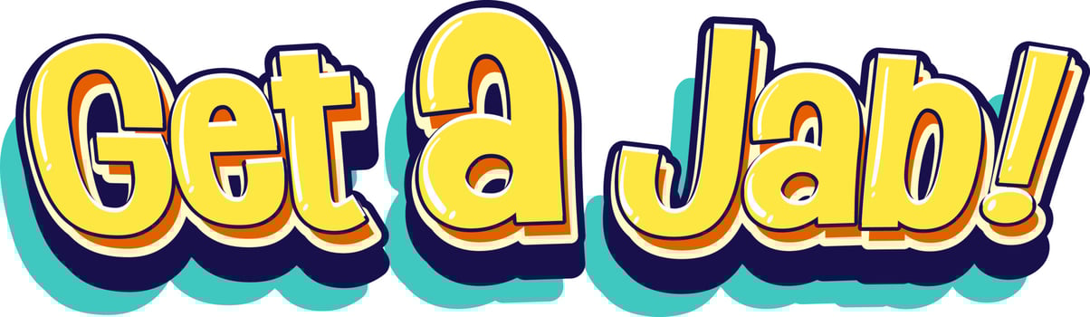 Get a Jab font isolated on white background vector