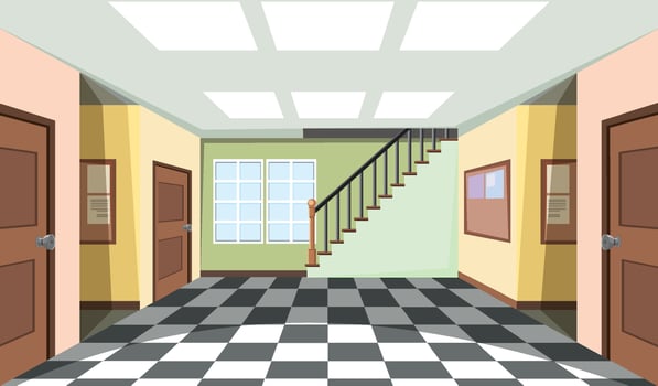 Empty room interior design vector