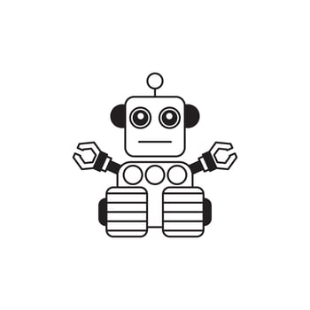 Robots outline vector icon. Thin line black robots icon, flat vector simple element illustration from editable artificial intelligence concept isolated on white background