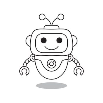 Robots outline vector icon. Thin line black robots icon, flat vector simple element illustration from editable artificial intelligence concept isolated on white background