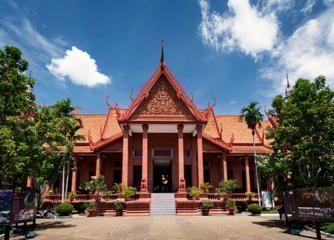 national museum landmark building exterior in phnom penh city cambodia photo