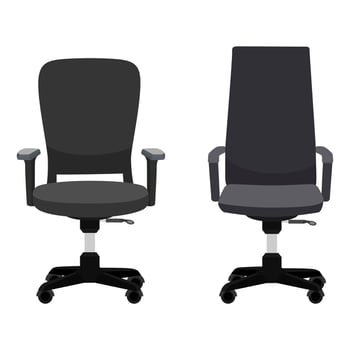 Cute modern beautiful office and outdoor different shape and size  chairs set with different pose vector