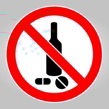 Prohibited Drug Symbol Sign vector